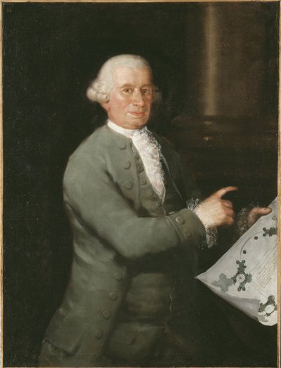 建筑师文图拉-罗德里格斯（1717-1785）的肖像，由戈雅，弗朗西斯科，德（1746-1828）。布面油画 作者 弗朗西斯科·德·戈雅
