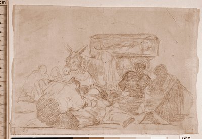 The Disasters of War : Strange devotion (preparatory drawing 作者 弗朗西斯科·德·戈雅
