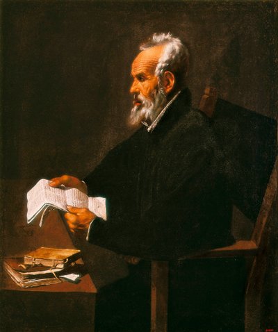 Raymond Lulle 在加泰罗尼亚语中的代表 Ramon Llull，西班牙 Raimundo Lulio (Lullo)（Lull）哲学家、神学家和诗人加泰罗尼亚语（1235-1315），c.1618（布面油画） 作者 弗朗西斯科·里巴尔塔