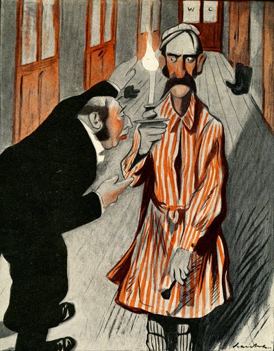 1903年，一名脾气暴躁的英国人在法国酒店的一名工作人员的协助下 作者 Francisco Sancha y Lengo