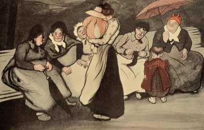 1902年8月23日，来自LAssiette au Beurre的漫画，一个阳光明媚的星期天在清新的空气中 作者 Francisco Sancha y Lengo