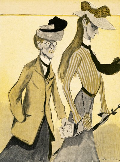 一位年轻的英国女子在法国与她的伴侣，1903年 作者 Francisco Sancha y Lengo