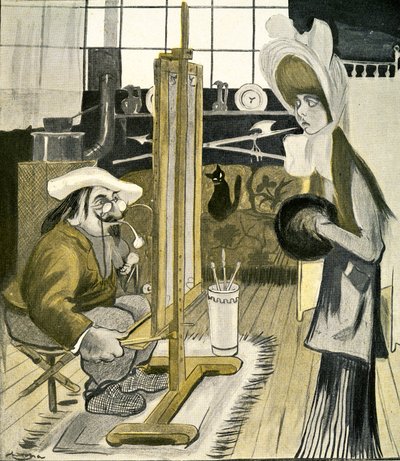 1903年，一位年轻的英国女子为法国艺术家摆姿势 作者 Francisco Sancha y Lengo