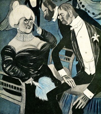 1905年，一名英国男子要求法国女子跳舞。 作者 Francisco Sancha y Lengo