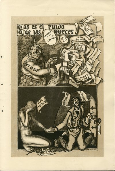 弗朗西斯科-桑查-伦戈（1874-1936）的插图--飞叶，约1915年--14-18年战争，沃尔夫机构，西班牙文，外国媒体 作者 Francisco Sancha y Lengo