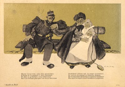 玛丽！ 1904年6月4日，从黄油板上起来，你是懒惰的卡通片 作者 Francisco Sancha y Lengo