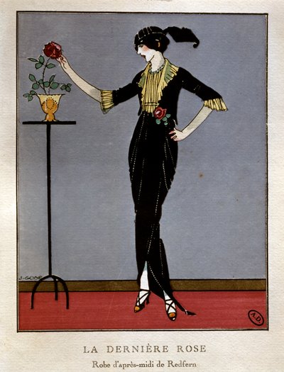 雷德芬午后礼服，刊登于巴黎《La Gazette du Bon Ton》杂志 作者 弗朗西斯科泽维尔戈斯