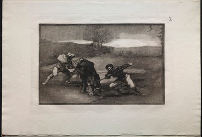 斗牛：另一种徒步狩猎方式，1876年。 作者 弗朗西斯科·德·戈雅
