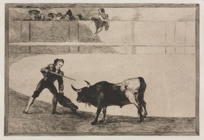 斗牛：佩德罗·罗密欧（Pedro Romeo）杀死了停止的公牛，1876年。 作者 弗朗西斯科·德·戈雅