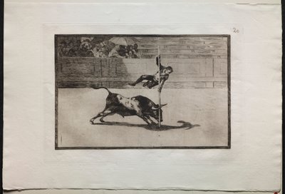 斗牛：1876年在马德里环区的Juanito Apinani的敏捷性和胆量。 作者 弗朗西斯科·德·戈雅