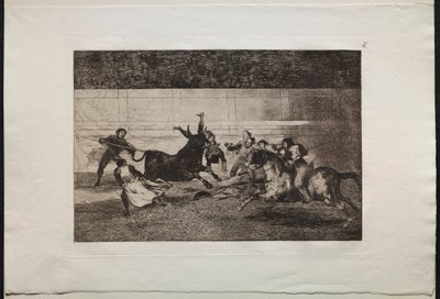斗牛：佩佩·伊洛（Pepe Illo）第二作品的死亡，1876年。 作者 弗朗西斯科·德·戈雅