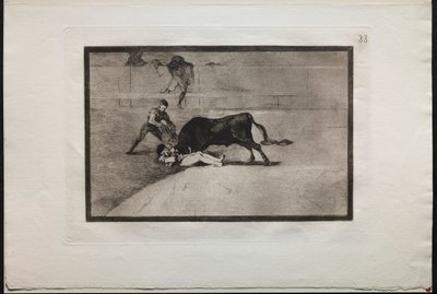 斗牛：佩佩·伊洛（Pepe Illo）不幸遇难，于1876年在马德里举行。 作者 弗朗西斯科·德·戈雅