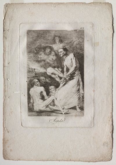 卡普里科斯：《打击》，1799年。 作者 弗朗西斯科·德·戈雅