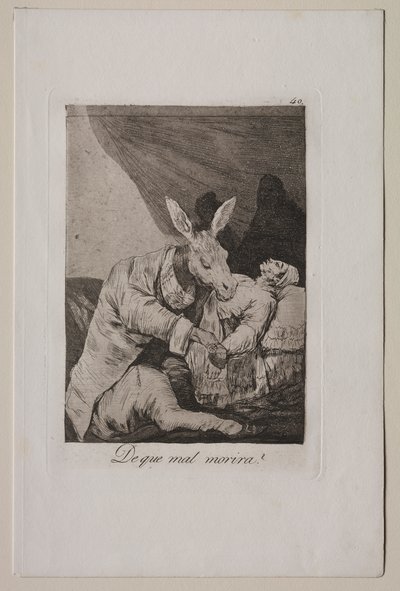 Caprichos：  他将死于何种疾病？ 作者 弗朗西斯科·德·戈雅