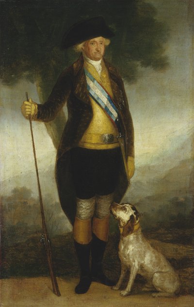 西班牙卡洛斯四世，1799-18-1800年狩猎 作者 Francisco de Goya