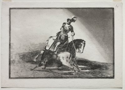 查理五世（Charles V）在巴利亚多利德（Walladolid）的公牛圈中长枪，1815年至1816年。 作者 弗朗西斯科·德·戈雅