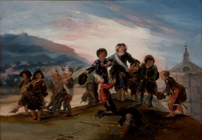 扮演士兵的孩子们扮演士兵的孩子们，1786年。 作者 弗朗西斯科·德·戈雅