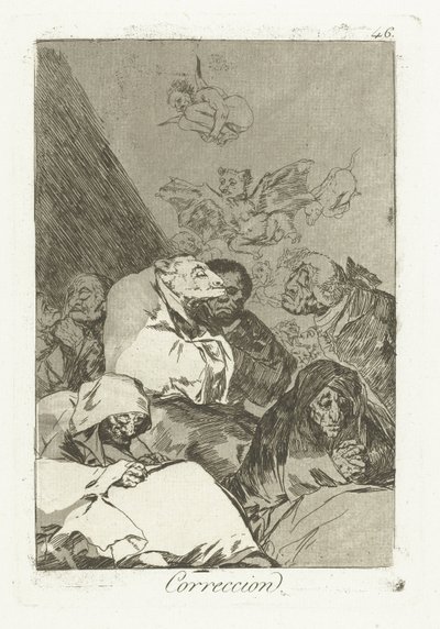 更正
Correccion （物上标题）
Los Caprichos（系列标题） 作者 弗朗西斯科·德·戈雅