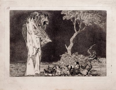 Los Disparates Follies系列的恐惧愚蠢，1815-1819年 作者 弗朗西斯科·德·戈雅