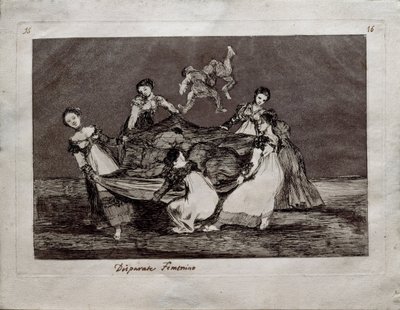 Los Disparates Follies系列的女性愚蠢，1815-1819年 作者 弗朗西斯科·德·戈雅