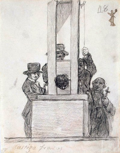 1824年至1828年之间的法国刑罚。 作者 弗朗西斯科·德·戈雅