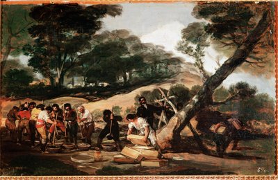 非法种植火药（布面油画） 作者 Francisco de Goya