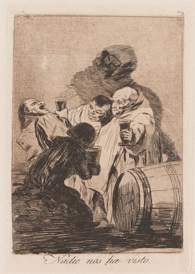 No One Has Seen Us, late 18th-early 19th century (print) 作者 弗朗西斯科·德·戈雅
