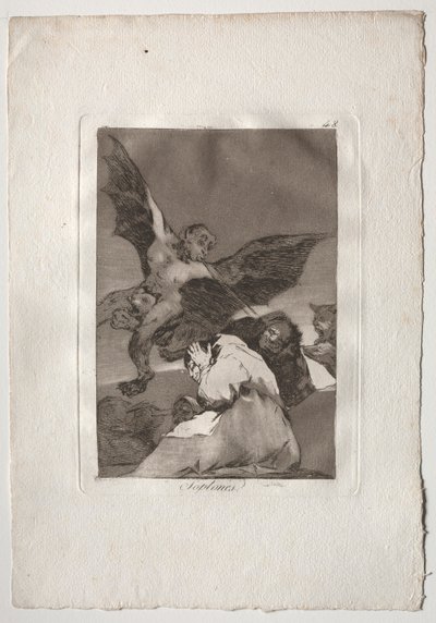 奥亨塔·卡普里科斯（Ochenta Caprichos）：《风神传说》，1793-1798年。 作者 弗朗西斯科·德·戈雅
