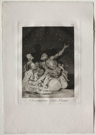 奥亨塔·卡普里科斯（Ochenta Caprichos）：白天休息，我们将离开，1793-1798年。 作者 弗朗西斯科·德·戈雅