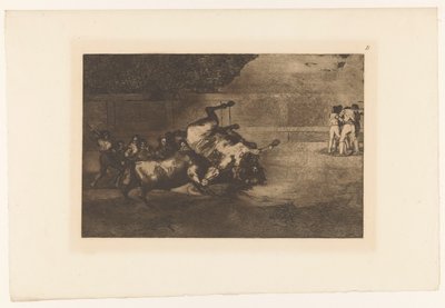 马被公牛撞倒 金牛座反向马 斗牛（系列标题） La Taureaumachie（系列名称） La Tauromaquia（系列名称） 作者 尤金·洛泽莱特
