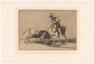 Rodrigo Díaz de Vivar verwondt een stier
埃尔-希德-卡佩多刺死另一头公牛
Stierengevechten （系列标题）
La Taureaumachie（系列标题）
La Tauromaquia（系列标题） 作者 尤金·洛泽莱特