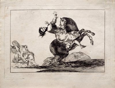 Los Disparates Follies系列中的绑架者，1815-1819年 作者 弗朗西斯科·德·戈雅