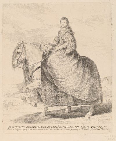 Isabel de Borbon 作者 迭戈·委拉斯开兹之后的弗朗西斯科·德·戈雅
