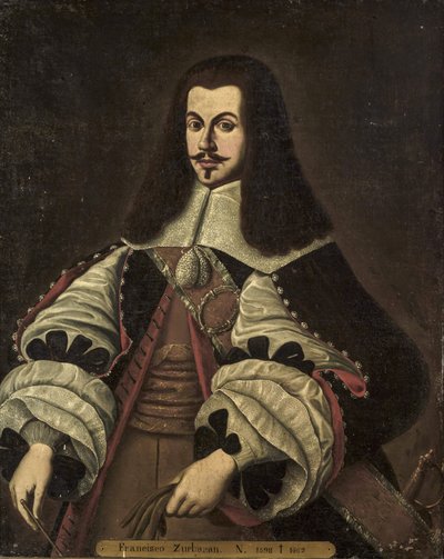 巴洛克：Francisco de Zurbaran（1598-1664）的肖像，匿名，17 世纪末。布面油画 作者 弗朗西斯科·德祖巴兰