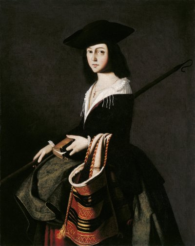 Saint Marina (Sainte Marine) - Zurbaran, Francisco, de (1598-1664) - 约 1640-1645 - 布面油画 - 111x88 - 马拉加卡门-蒂森博物馆 作者 弗朗西斯科·德祖巴兰