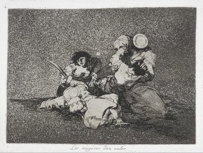 女人们给战争中的灾难（Los Desastres d ......）带来了勇气（Las mugeres dan valor）。 作者 弗朗西斯科·德·戈雅