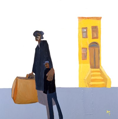两个两个》，2001 年（混合媒介画布） 作者 
