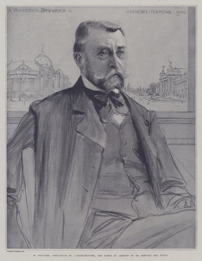 Joseph-Antoine Bouvard，法国建筑师和管理员（石版画） 作者 弗朗索瓦（后）弗拉门