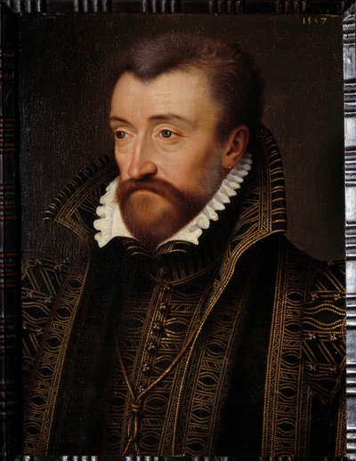 旺多姆公爵 (1518-1562)，亨利四世国王的父亲安托万·德·波旁 (Antoine de Bourbon) 的肖像 弗朗索瓦·克鲁埃 (Francois Clouet) 学校的绘画 (1515-1572) 1560 年 0,31x0,23 m 波城，城堡博物馆 - 旺多姆公爵 (1518-1562) 的父亲安托万·德·波旁 (Antoine de Bourbon) 的肖像 作者 弗朗索瓦·克鲁埃（学校）