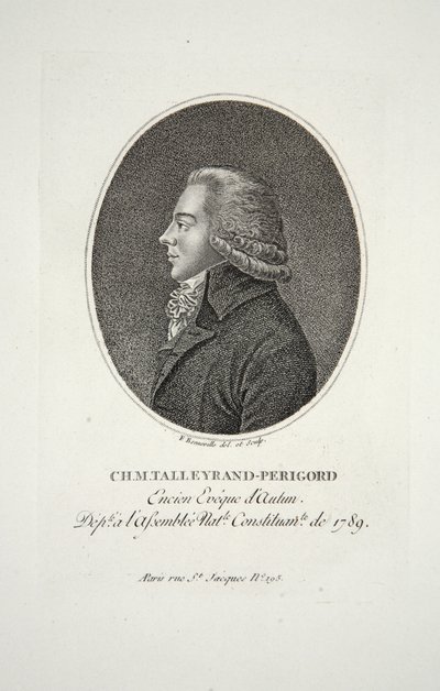 M.Talleyrand-Perigord，Autun的Incense Bishop，pub。 1791年 作者 弗朗索瓦·邦纳维尔