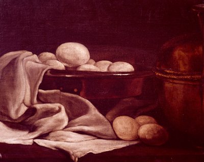 弗朗索瓦·邦万（Francois Bonvin，1817-1887）展示布里干酪的静物画，细节 作者 弗朗索瓦·邦文