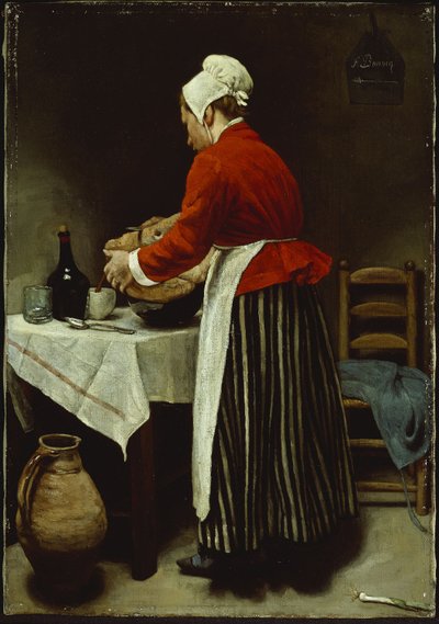 女仆》，约 1875 年（布面油画） 作者 弗朗索瓦·邦文