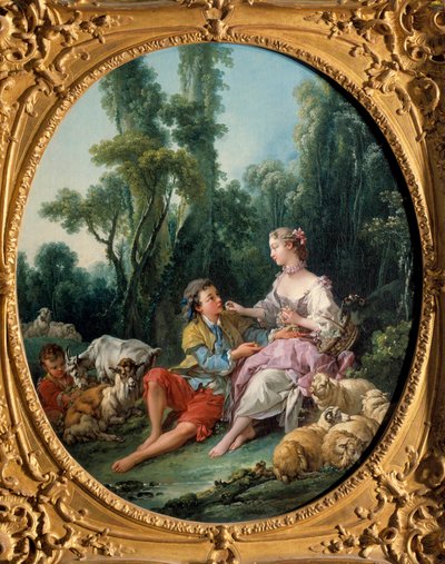 他们在想葡萄吗？ 1746（布面油画） 作者 François Boucher
