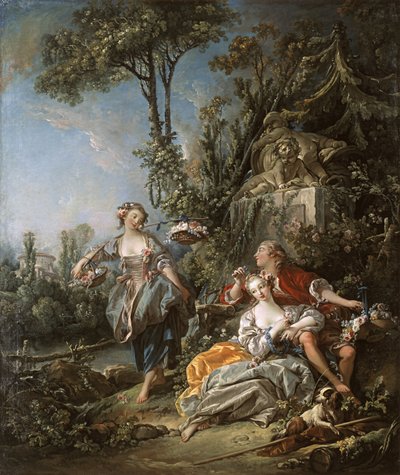 公园里的恋人 作者 François Boucher