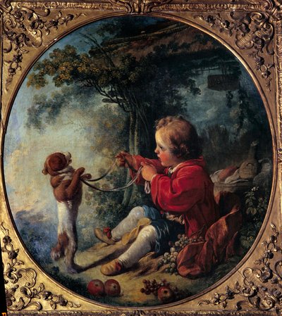 弗朗索瓦·布歇 (1703-1770) 18 世纪 Choletn 艺术与历史博物馆的科学家犬画作 作者 弗朗索瓦·布歇