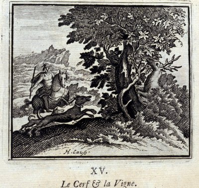 让-德-拉封丹（1621-95）的寓言。插图：弗朗索瓦-肖沃（1613-1676）。1728年的版本。 作者 弗朗索瓦·夏维