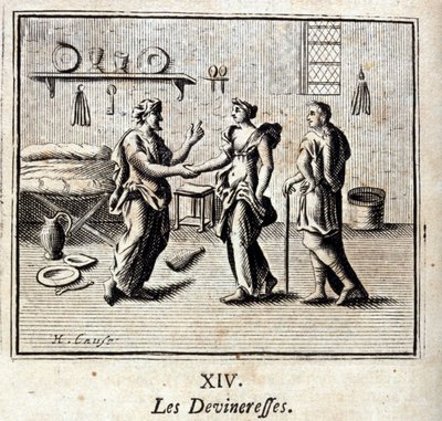 女魔头们。Jean de La Fontaine (1621-95)的寓言。插图：François Chauveau（1613-1676）。1728年的版本。 作者 弗朗索瓦·夏维
