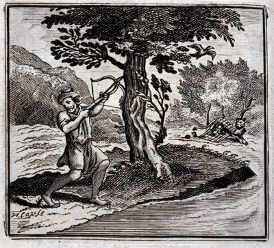 狮子和老鼠。让-德-拉封丹（1621-95）的寓言。插图：弗朗索瓦-肖沃（1613-1676）。1728年的版本。 作者 弗朗索瓦·夏维