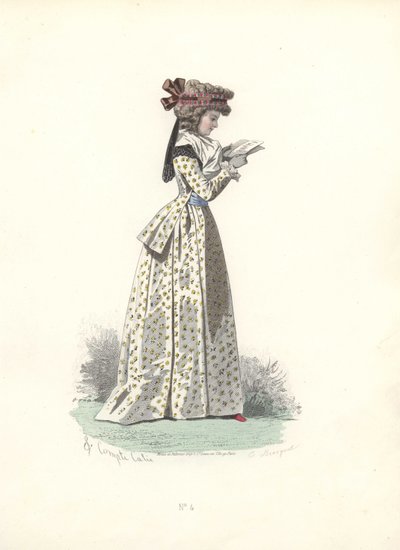 Woman reading a book, era of Marie Antoinette. 作者 弗朗索瓦·克劳迪乌斯·康特杯