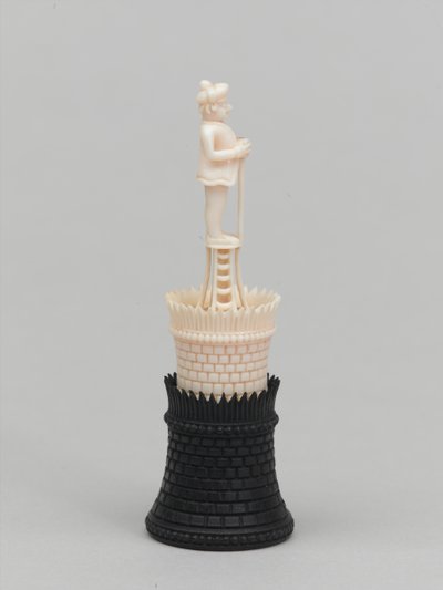 黑鸦，棋子，印度，约1820年 作者 弗朗索瓦·杜波依斯（Francois Dubois）